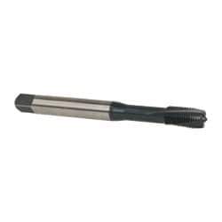 Emuge - 3/8-24 UNF 3 Flute 3BX Plug Spiral Flute Tap - Cobalt, Nitride Finish, 3.937" OAL, Left Hand Flute, Right Hand Thread, Series Rekord C-Ti - Apex Tool & Supply