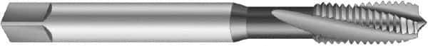 Emuge - #2-64 UNF 2 Flute 3BX Modified Bottoming Spiral Flute Tap - Cobalt, Oxide Finish, 1.772" OAL, Right Hand Flute, Right Hand Thread, Series Rekord D-Ti - Apex Tool & Supply