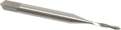 Emuge - #0-80 UNF 2 Flute 3BX Modified Bottoming Spiral Flute Tap - Cobalt, Oxide Finish, 1.626" OAL, Right Hand Flute, Right Hand Thread, Series Rekord D-Ti - Apex Tool & Supply