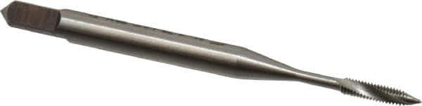 Emuge - #1-72 UNF 2 Flute 2BX Modified Bottoming Spiral Flute Tap - Cobalt, Oxide Finish, 1.772" OAL, Right Hand Flute, Right Hand Thread, Series Rekord D-Ti - Apex Tool & Supply
