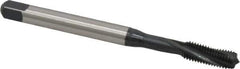Emuge - 1/4-28 UNF 3 Flute 3BX Modified Bottoming Spiral Flute Tap - Cobalt, Oxide Finish, 3.15" OAL, Right Hand Flute, Right Hand Thread, Series Rekord D-Ti - Apex Tool & Supply