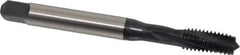 Emuge - 3/8-16 UNC 3 Flute 2BX Modified Bottoming Spiral Flute Tap - Cobalt, Oxide Finish, 3.937" OAL, Right Hand Flute, Right Hand Thread, Series Rekord D-Ti - Apex Tool & Supply