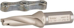 Iscar - 0.591 to 5/8" Diam, 3xD, 1.77" Max Depth, 3/4" Shank Diam, Replaceable Tip Drill - IDI Insert, 15 Seat Size, DCM Toolholder, Series ChamDrill - Apex Tool & Supply