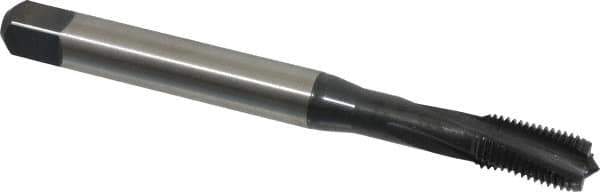 Emuge - 3/8-24 UNF 3 Flute 2BX Modified Bottoming Spiral Flute Tap - Cobalt, Oxide Finish, 3.937" OAL, Right Hand Flute, Right Hand Thread, Series Rekord D-Ti - Apex Tool & Supply