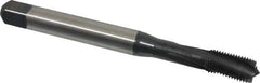 Emuge - 3/8-24 UNF 3 Flute 2BX Modified Bottoming Spiral Flute Tap - Cobalt, Oxide Finish, 3.937" OAL, Right Hand Flute, Right Hand Thread, Series Rekord D-Ti - Apex Tool & Supply