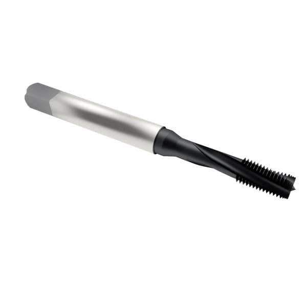 Emuge - 3/8-24 UNF 3 Flute 3BX Modified Bottoming Spiral Flute Tap - Cobalt, Oxide Finish, 3.937" OAL, Right Hand Flute, Right Hand Thread, Series Rekord D-Ti - Apex Tool & Supply
