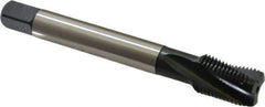 Emuge - 9/16-18 UNF 3 Flute 2BX Modified Bottoming Spiral Flute Tap - Cobalt, Oxide Finish, 3.937" OAL, Right Hand Flute, Right Hand Thread, Series Rekord D-Ti - Apex Tool & Supply