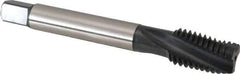 Emuge - 5/8-11 UNC 3 Flute 2BX Modified Bottoming Spiral Flute Tap - Cobalt, Oxide Finish, 4.331" OAL, Right Hand Flute, Right Hand Thread, Series Rekord D-Ti - Apex Tool & Supply
