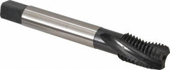 Emuge - 3/4-10 UNC 3 Flute 3BX Modified Bottoming Spiral Flute Tap - Cobalt, Oxide Finish, 4.921" OAL, Right Hand Flute, Right Hand Thread, Series Rekord D-Ti - Apex Tool & Supply