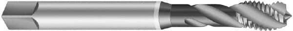Emuge - 2 - 4-1/2 UNC 5 Flute 2B Modified Bottoming Spiral Flute Tap - Cobalt, Bright Finish, 9.843" OAL, Right Hand Flute, Right Hand Thread, Series Enorm - Exact Industrial Supply