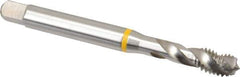 Emuge - 3/8-16 UNC 3 Flute 2B Modified Bottoming Spiral Flute Tap - Cobalt, Bright Finish, 3.937" OAL, Right Hand Flute, Right Hand Thread, Series Enorm - Apex Tool & Supply