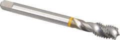 Emuge - 1/2-13 UNC 3 Flute 2B Modified Bottoming Spiral Flute Tap - Cobalt, Bright Finish, 4.331" OAL, Right Hand Flute, Right Hand Thread, Series Enorm - Exact Industrial Supply