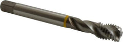 Emuge - 9/16-12 UNC 3 Flute 3B Modified Bottoming Spiral Flute Tap - Cobalt, Bright Finish, 4.331" OAL, Right Hand Flute, Right Hand Thread, Series Enorm - Apex Tool & Supply