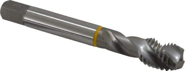 Emuge - 5/8-11 UNC 3 Flute 3B Modified Bottoming Spiral Flute Tap - Cobalt, Bright Finish, 4.331" OAL, Right Hand Flute, Right Hand Thread, Series Enorm - Apex Tool & Supply