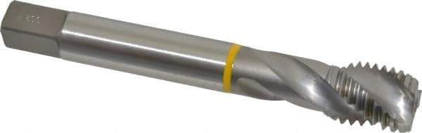 Emuge - 3/4-10 UNC 3 Flute 3B Modified Bottoming Spiral Flute Tap - Cobalt, Bright Finish, 4.921" OAL, Right Hand Flute, Right Hand Thread, Series Enorm - Apex Tool & Supply