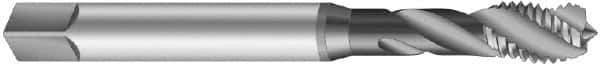 Emuge - 1-3/8 - 6 UNC 4 Flute 2B Modified Bottoming Spiral Flute Tap - Cobalt, Oxide Finish, 7.874" OAL, Right Hand Flute, Right Hand Thread, Series Enorm-VA - Apex Tool & Supply