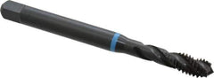 Emuge - 5/16-18 UNC 3 Flute 3B Modified Bottoming Spiral Flute Tap - Cobalt, Oxide Finish, 3.543" OAL, Right Hand Flute, Right Hand Thread, Series Enorm-VA - Apex Tool & Supply