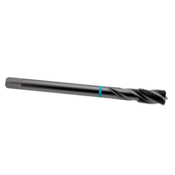Emuge - 1/2-13 UNC 3 Flute 2B Modified Bottoming Spiral Flute Tap - Cobalt, Oxide Finish, 4.331" OAL, Right Hand Flute, Right Hand Thread, Series Enorm-VA - Apex Tool & Supply