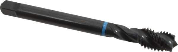 Emuge - 1/2-13 UNC 3 Flute 3B Modified Bottoming Spiral Flute Tap - Cobalt, Oxide Finish, 4.331" OAL, Right Hand Flute, Right Hand Thread, Series Enorm-VA - Apex Tool & Supply