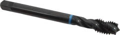 Emuge - 1/2-13 UNC 3 Flute 3B Modified Bottoming Spiral Flute Tap - Cobalt, Oxide Finish, 4.331" OAL, Right Hand Flute, Right Hand Thread, Series Enorm-VA - Apex Tool & Supply