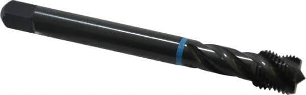 Emuge - 1/2-20 UNF 4 Flute 2B Modified Bottoming Spiral Flute Tap - Cobalt, Oxide Finish, 3.937" OAL, Right Hand Flute, Right Hand Thread, Series Enorm-VA - Apex Tool & Supply