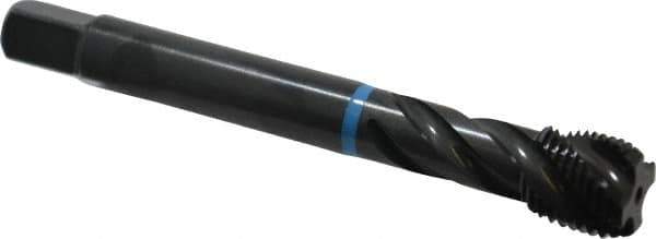 Emuge - 9/16-18 UNF 4 Flute 3B Modified Bottoming Spiral Flute Tap - Cobalt, Oxide Finish, 3.937" OAL, Right Hand Flute, Right Hand Thread, Series Enorm-VA - Apex Tool & Supply