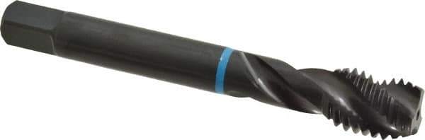 Emuge - 5/8-11 UNC 3 Flute 3B Modified Bottoming Spiral Flute Tap - Cobalt, Oxide Finish, 4.331" OAL, Right Hand Flute, Right Hand Thread, Series Enorm-VA - Apex Tool & Supply