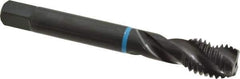 Emuge - 5/8-11 UNC 3 Flute 3B Modified Bottoming Spiral Flute Tap - Cobalt, Oxide Finish, 4.331" OAL, Right Hand Flute, Right Hand Thread, Series Enorm-VA - Apex Tool & Supply
