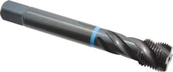 Emuge - 5/8-18 UNF 4 Flute 3B Modified Bottoming Spiral Flute Tap - Cobalt, Oxide Finish, 3.937" OAL, Right Hand Flute, Right Hand Thread, Series Enorm-VA - Apex Tool & Supply