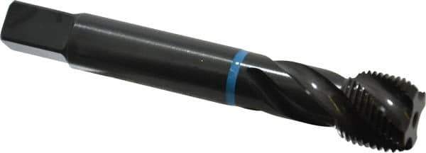 Emuge - 3/4-16 UNF 4 Flute 2B Modified Bottoming Spiral Flute Tap - Cobalt, Oxide Finish, 4.331" OAL, Right Hand Flute, Right Hand Thread, Series Enorm-VA - Apex Tool & Supply