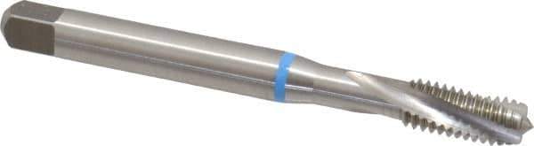 Emuge - 3/8-16 UNC 3 Flute 2B Modified Bottoming Spiral Flute Tap - Cobalt, Bright Finish, 3.937" OAL, Right Hand Flute, Right Hand Thread, Series Rekord D-VA - Apex Tool & Supply