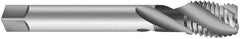 Emuge - 2 - 11-1/2 NPTF, 15° Helix, 7 Flutes, Modified Bottoming Chamfer, Bright Finish, Cobalt, Spiral Flute Pipe Tap - Right Hand Flute, 1-7/8" Shank Diam, 1-3/4" Thread Length, 1-13/32" Square Size, - Exact Industrial Supply