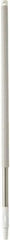 Vikan - 39-1/2 x 1-1/4" Stainless Steel Squeegee Handle - European Threaded Connection, White - Apex Tool & Supply