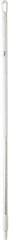 Vikan - 51 x 1-1/4" Aluminum Squeegee Handle - European Threaded Connection, White - Apex Tool & Supply