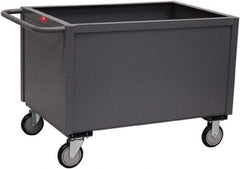 Jamco - 1,200 Lb Capacity, 1 Shelf, 4-Sided Steel Stock Truck - 30" Long x 60" Wide x 27" High, 5" Diam Urethane Wheels - Apex Tool & Supply