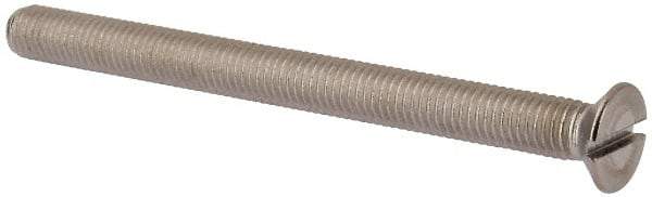 Value Collection - M10x1.50 Metric Coarse, 120mm OAL Slotted Drive Machine Screw - Flat Head, Grade 316 & A4 Stainless Steel, Uncoated, Without Washer - Apex Tool & Supply