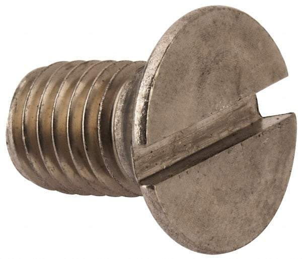 Value Collection - M12x1.75 Metric Coarse, 20mm OAL Slotted Drive Machine Screw - Flat Head, Grade 316 & A4 Stainless Steel, Uncoated, Without Washer - Apex Tool & Supply