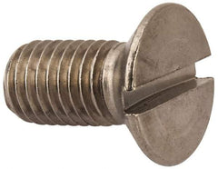 Value Collection - M12x1.75 Metric Coarse, 25mm OAL Slotted Drive Machine Screw - Flat Head, Grade 316 & A4 Stainless Steel, Uncoated, Without Washer - Apex Tool & Supply