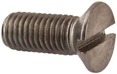 Value Collection - M12x1.75 Metric Coarse, 30mm OAL Slotted Drive Machine Screw - Flat Head, Grade 316 & A4 Stainless Steel, Uncoated, Without Washer - Apex Tool & Supply