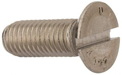 Value Collection - M12x1.75 Metric Coarse, 35mm OAL Slotted Drive Machine Screw - Flat Head, Grade 316 & A4 Stainless Steel, Uncoated, Without Washer - Apex Tool & Supply