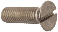 Value Collection - M12x1.75 Metric Coarse, 40mm OAL Slotted Drive Machine Screw - Flat Head, Grade 316 & A4 Stainless Steel, Uncoated, Without Washer - Apex Tool & Supply