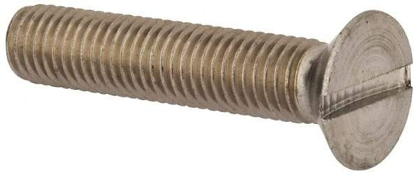 Value Collection - M12x1.75, 60mm OAL Slotted Drive Machine Screw - Flat Head, Grade 316 & A4 Stainless Steel, Uncoated, Without Washer - Apex Tool & Supply