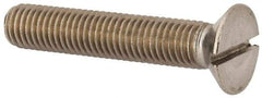 Value Collection - M12x1.75 Metric Coarse, 65mm OAL Slotted Drive Machine Screw - Flat Head, Grade 316 & A4 Stainless Steel, Uncoated, Without Washer - Apex Tool & Supply