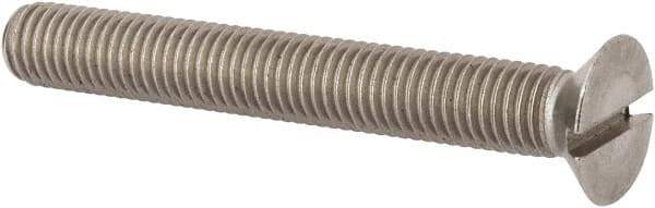 Value Collection - M12x1.75, 90mm OAL Slotted Drive Machine Screw - Flat Head, Grade 316 & A4 Stainless Steel, Uncoated, Without Washer - Apex Tool & Supply
