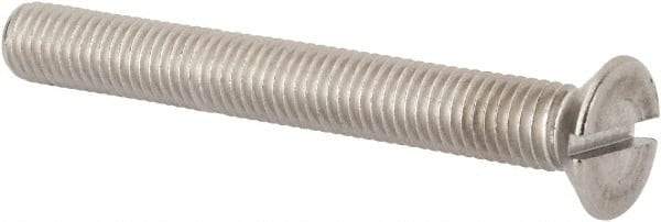 Value Collection - M12x1.75 Metric Coarse, 100mm OAL Slotted Drive Machine Screw - Flat Head, Grade 316 & A4 Stainless Steel, Uncoated, Without Washer - Apex Tool & Supply