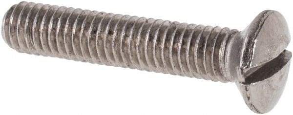 Value Collection - M3x0.50 Metric Coarse, 16mm OAL Slotted Drive Machine Screw - Oval Head, Grade 316 & A4 Stainless Steel, Uncoated, Without Washer - Apex Tool & Supply