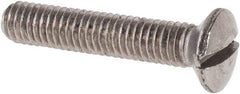 Value Collection - M3x0.50 Metric Coarse, 16mm OAL Slotted Drive Machine Screw - Oval Head, Grade 316 & A4 Stainless Steel, Uncoated, Without Washer - Apex Tool & Supply