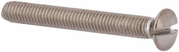 Value Collection - M3x0.50, 25mm OAL Slotted Drive Machine Screw - Oval Head, Grade 316 & A4 Stainless Steel, Uncoated, Without Washer - Apex Tool & Supply