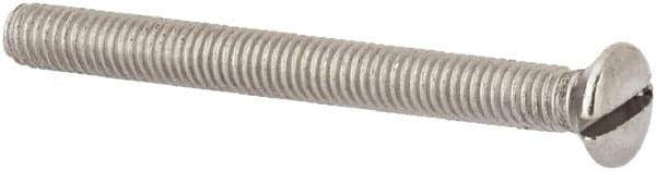 Value Collection - M3x0.50 Metric Coarse, 30mm OAL Slotted Drive Machine Screw - Oval Head, Grade 316 & A4 Stainless Steel, Uncoated, Without Washer - Apex Tool & Supply
