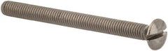 Value Collection - M3x0.50 Metric Coarse, 35mm OAL Slotted Drive Machine Screw - Oval Head, Grade 316 & A4 Stainless Steel, Uncoated, Without Washer - Apex Tool & Supply